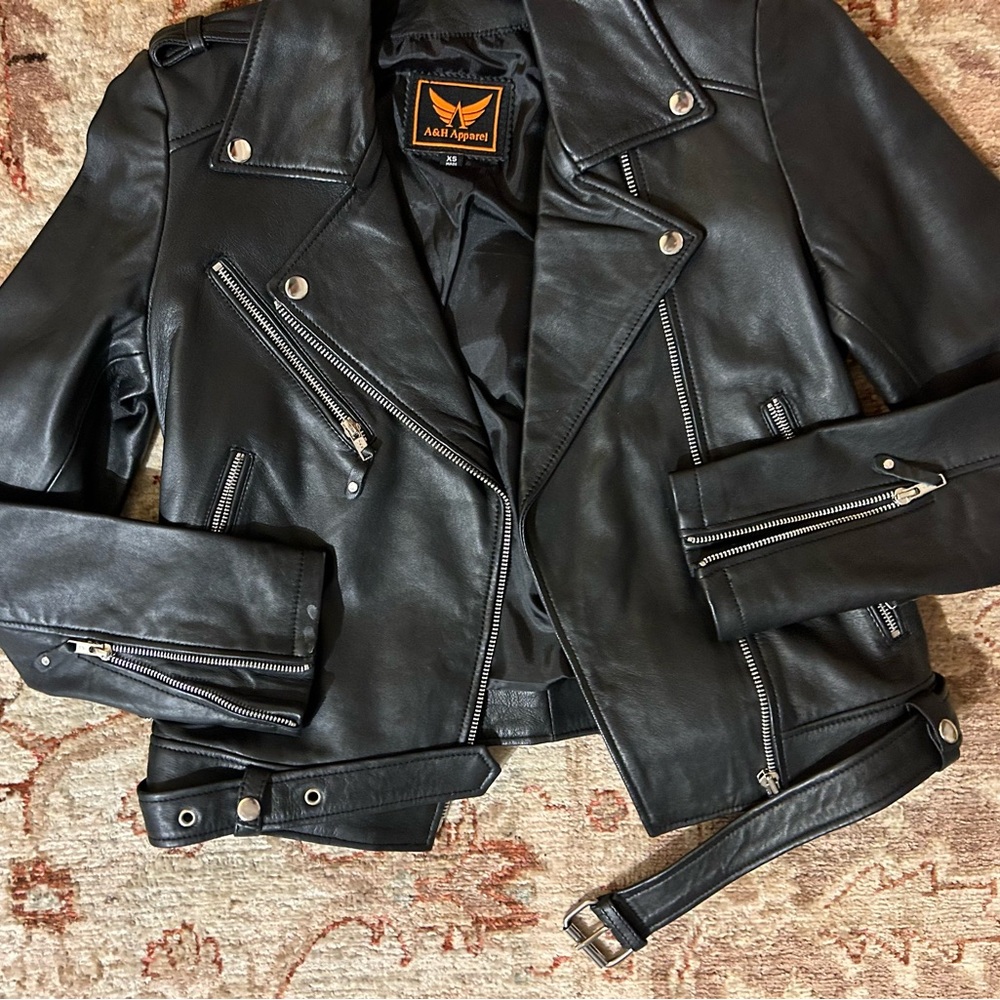 Add Apparel Black Leather Jacket